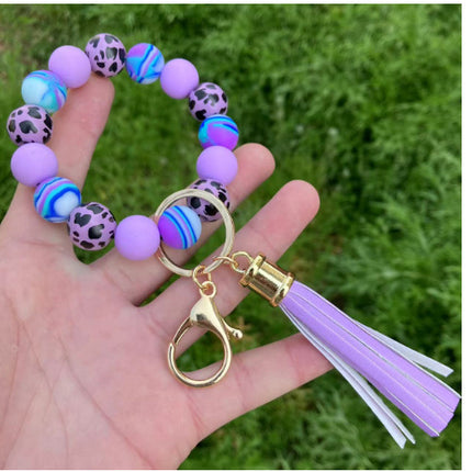 Silicone Beads Key Pendants Bracelet