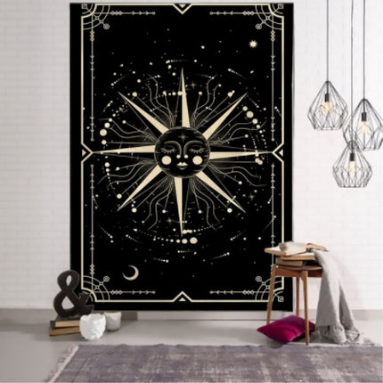 Witchcraft Tarot Tapestry Wall Hanging Black