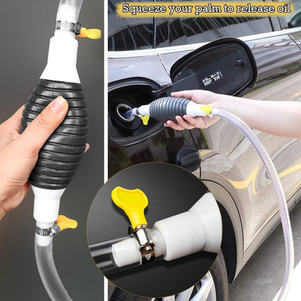 Car Manual Siphon Fuel Gas Transfer Oil Liquid Hand Air