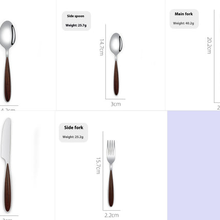 Stainless Steel Western Tableware Steak Knife, Fork And Spoon Suit
