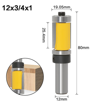 Double-bearing trimming knife slotting knife