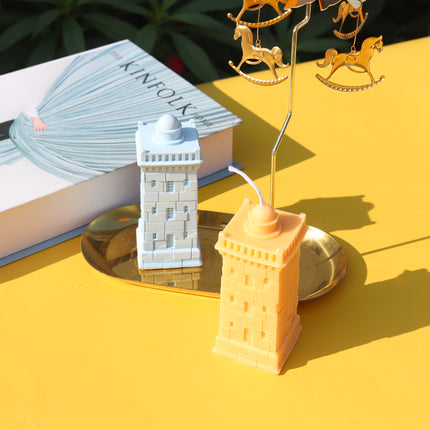 Silicone Mold For Candles In European Style Square Building Lighthouses