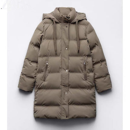 Cotton Jacket Hooded Slim Fit Slimming And Warm Long Bread Coat