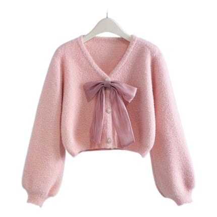 Short Artificial Mink Fur Sweater Coat