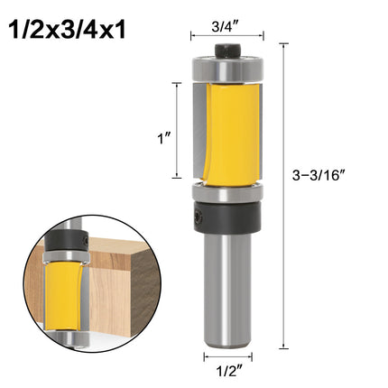 Double-bearing trimming knife slotting knife