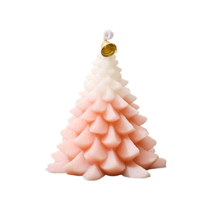 Christmas Tree Scented Candle, Christmas Tree Shaped Candles, Festive Ornaments, Holiday Decor Candles For Kitchen, Living Room, Bedroom, Bathroom-Morning Dew Rose