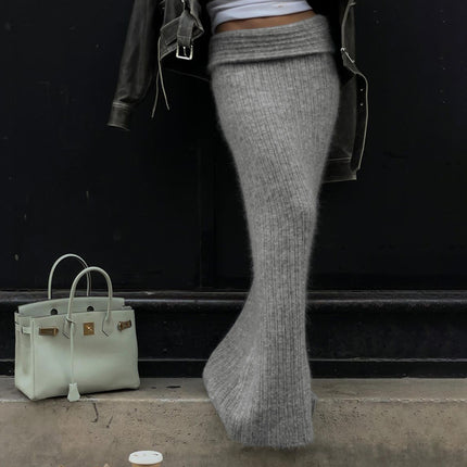 American-style Slant Shoulder Waist-tight Lazy Sweater Autumn And Winter Warm Long Sleeves Sweater