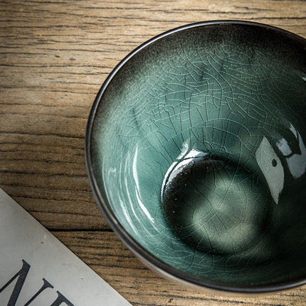 Vintage Ceramic Irregular Crackle Glaze Bowl