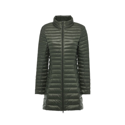 Autumn And Winter New Down Jacket Women's Lightweight Stand Collar Mid-length Slim Fit Slimming Plus Size Coat