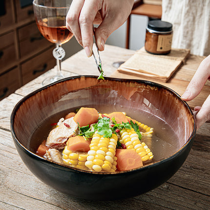 95 Inch Ceramic Irregular Soup Bowl