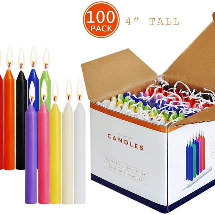 Christmas 100 Colorful Birthday Candles Smokeless And Tasteless Pole Candle