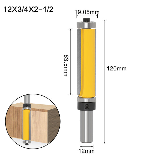 Double-bearing trimming knife slotting knife