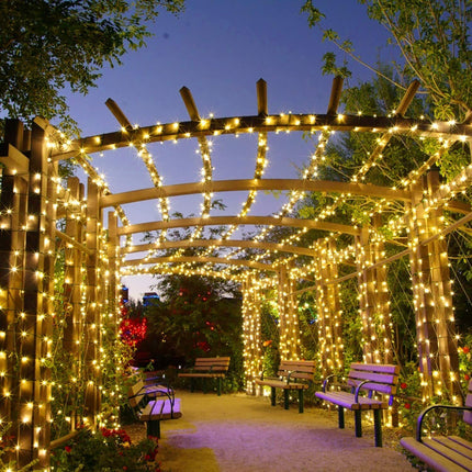 Solar Lichterkette Beleuchtung Kette 50- 200 LED Party Garten AuBen Deko