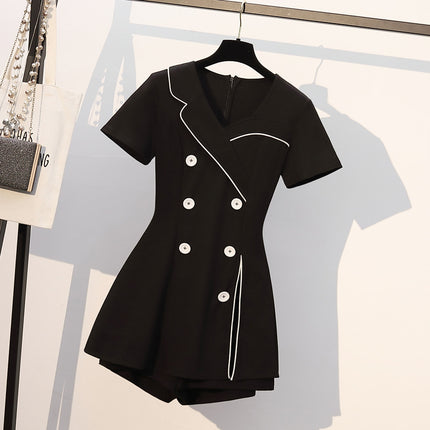 Summer Waist Cover Belly Dress Plus Size Women's Two-Piece Suit