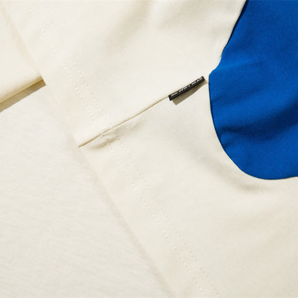 Stitching Contrast Color Letter Print Short-sleeve Men's