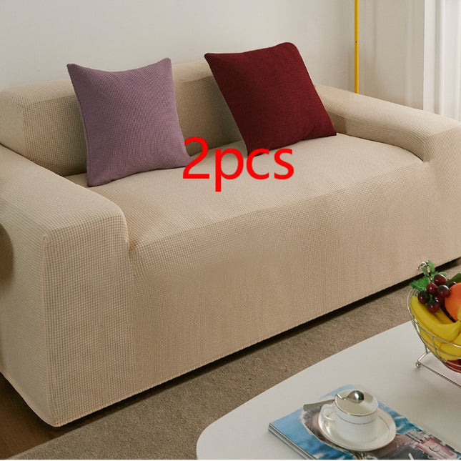 Waterproof Polar Fleece Solid Color Bomb Cover Sofa Slipcover Corner Case For Living Room 1 2 3 4 Seat