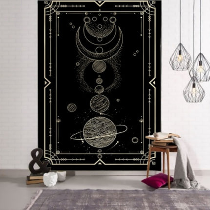 Witchcraft Tarot Tapestry Wall Hanging Black