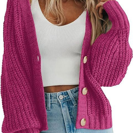 Women's Thick Knitted Cardigan Sweater