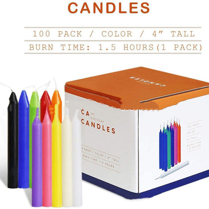 Christmas 100 Colorful Birthday Candles Smokeless And Tasteless Pole Candle