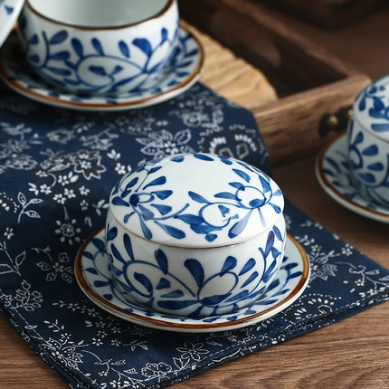 Ceramic Small Tureen Household Steam Eggs Stew Bowl With Cover