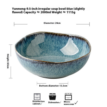 95 Inch Ceramic Irregular Soup Bowl
