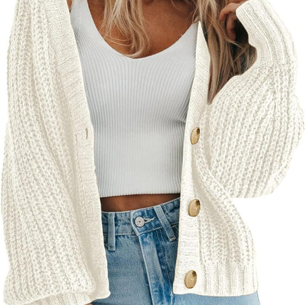 Women's Thick Knitted Cardigan Sweater