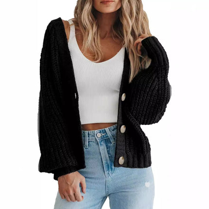 Women's Thick Knitted Cardigan Sweater
