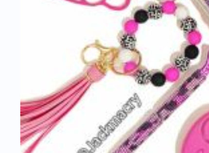 Silicone Beads Key Pendants Bracelet