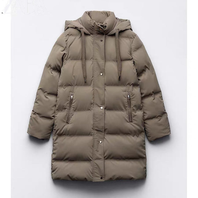 Cotton Jacket Hooded Slim Fit Slimming And Warm Long Bread Coat