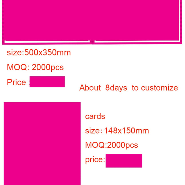 Customize Bags and Cards  MOQ2000pcs