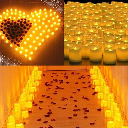 24PCS Led Tea Lights Candles LED FLAMELESS Battery Operated Wedding Party