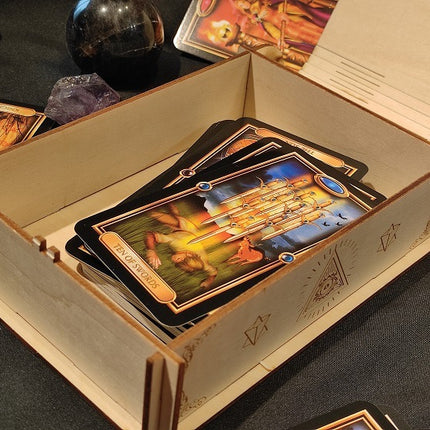 Wooden Tarot Storage Box Decoration Density Board