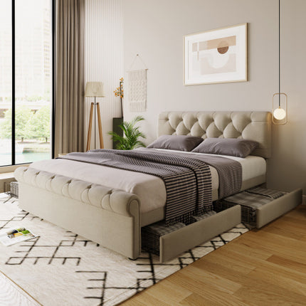 Doppelbett Aus Metall Und Holz