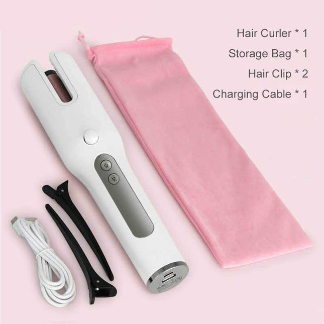 Wireless Automatic Curler USB  LCD Screen Ceramic Heating Anti-perm Curler