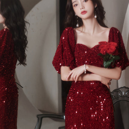 Toast Bridal Red Dresses Women Fishtail