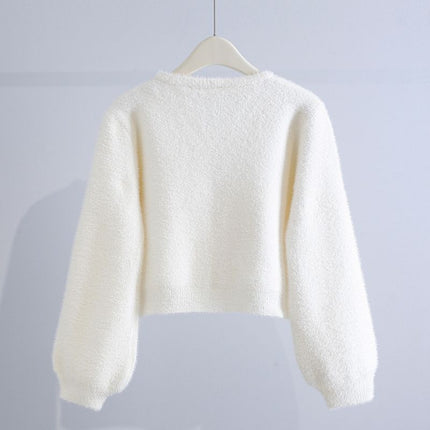 Short Artificial Mink Fur Sweater Coat