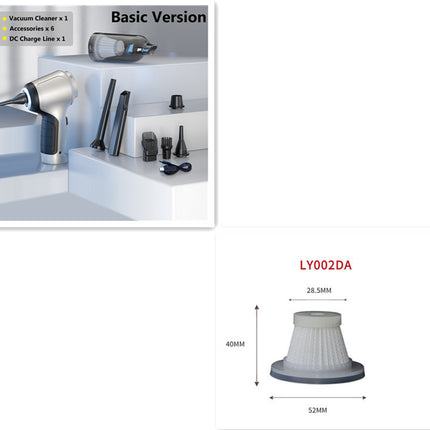 Car Mounted Brushless Handheld Inflatable  Vacuum Cleaner