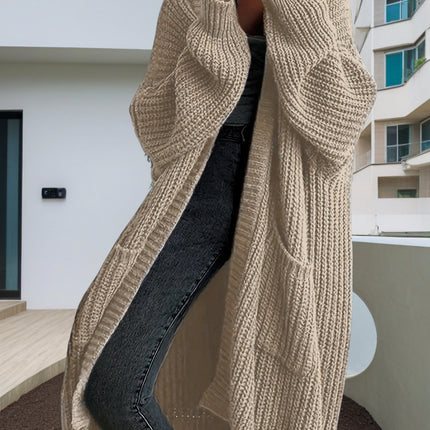 Autumn And Winter Long Sweater Women's Loose All-matching Base Long-sleeved Knitted Cardigan