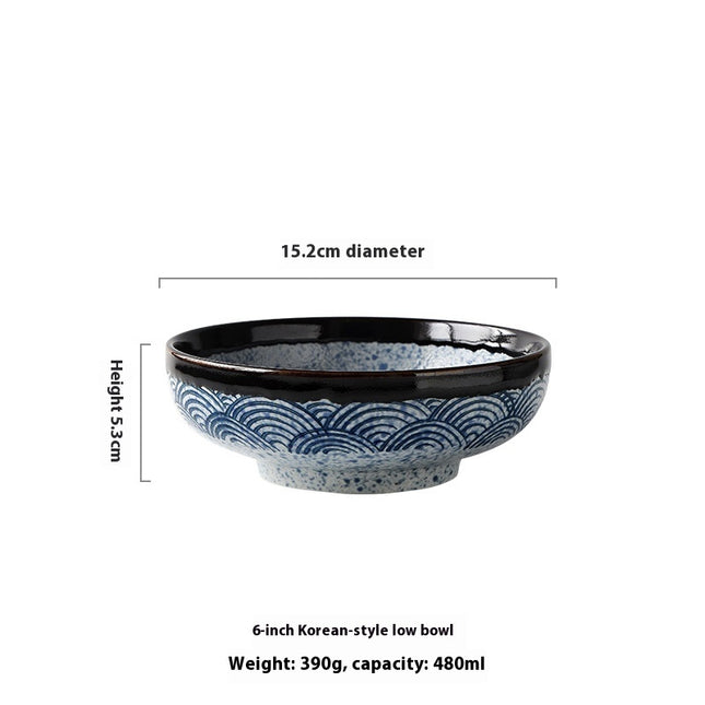Sea Damaskeen Ceramic Household Bowl Tableware
