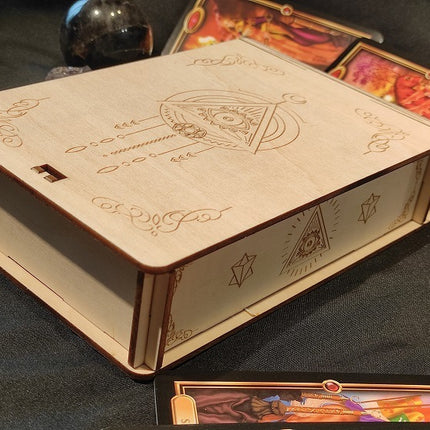 Wooden Tarot Storage Box Decoration Density Board