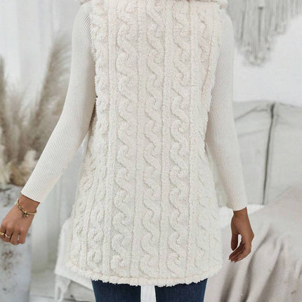 Double-sided Plush Pocket Cardigan Lapel Vest Casual Jacket