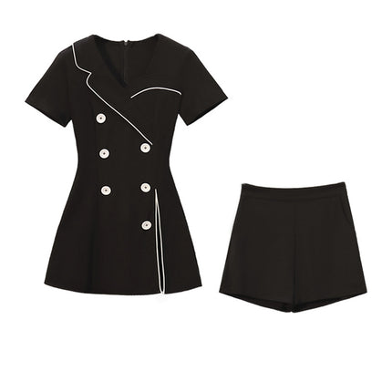 Summer Waist Cover Belly Dress Plus Size Women's Two-Piece Suit