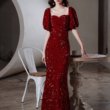 Toast Bridal Red Dresses Women Fishtail