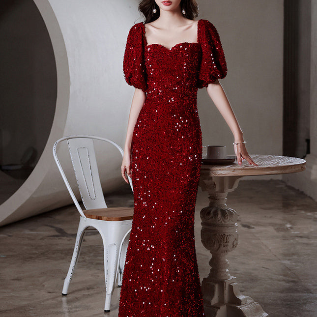 Toast Bridal Red Dresses Women Fishtail