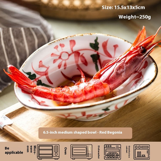 Sashimi Swing Plate Special-shaped Ingot Shallow Mouth Bowl