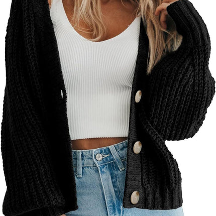 Women's Thick Knitted Cardigan Sweater