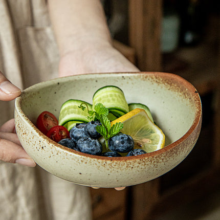 5-inch Handmade Stoneware Salad Bowl Restaurant