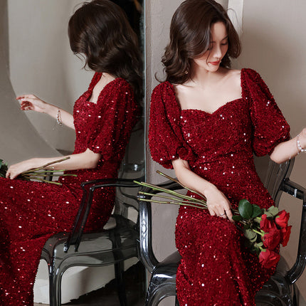 Toast Bridal Red Dresses Women Fishtail