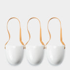 Leather cord matte white 3pac / Small and medium