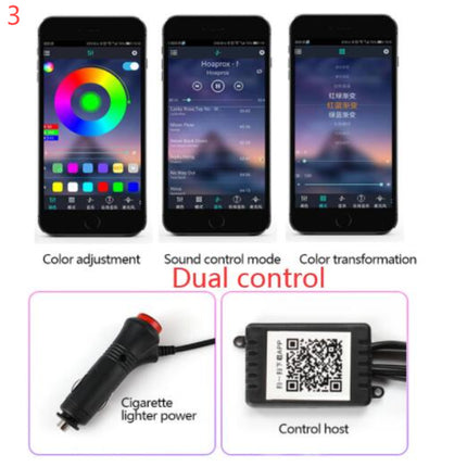 Car Fiber Optic Ambient Light Modified Car Interior Cool Light APP Rhythm Light